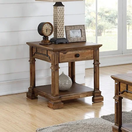 Traditional Square End Table